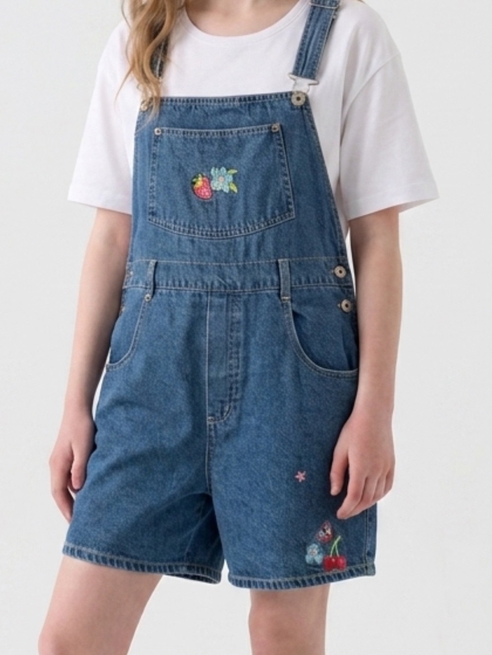 Faded Glory Y2K Girls 100% Cotton Overalls